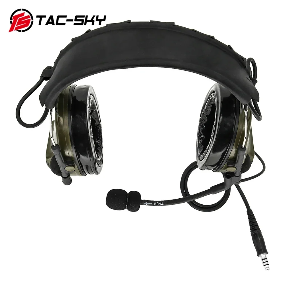 TAC-SKY COMTA Militar Noise Reduction Walkie Talkie Headset Taktische Kopfhörer Comta Iii Headset mit Taktische U94 Ptt