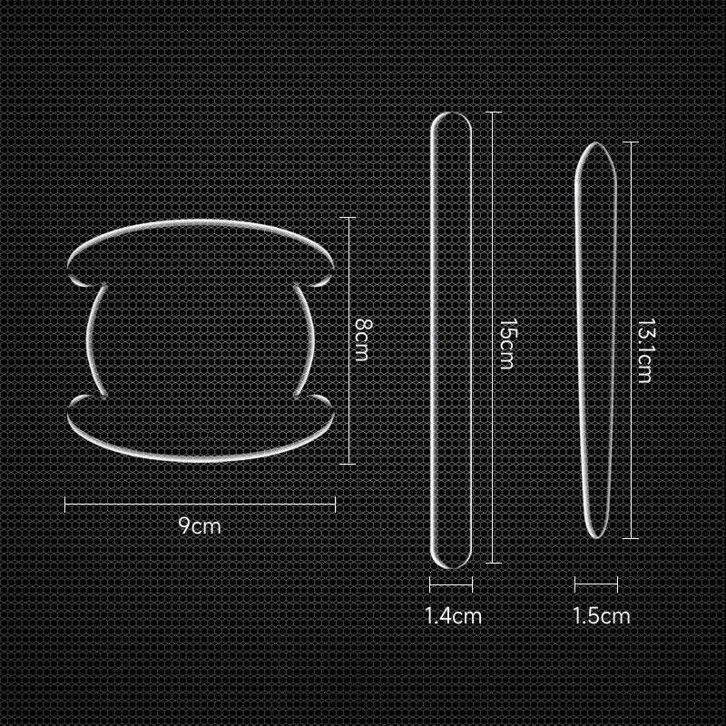 8 قطعة مقبض باب السيارة الشفاف حامي ملصق لشركة هيونداي توكسون أكسنت إلنترا سانتا في سوناتا I30 I40 ix25 ix35 سولاريس