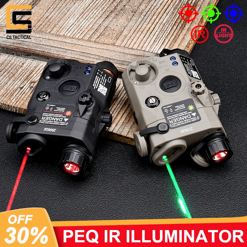 

WADSN PEQ IR Illuminator Airsoft PEQ-15 Tactical Laser IR Red Green Blue Dot Aiming Laser Sight Fit 20mm Rail Hunt Scout Light