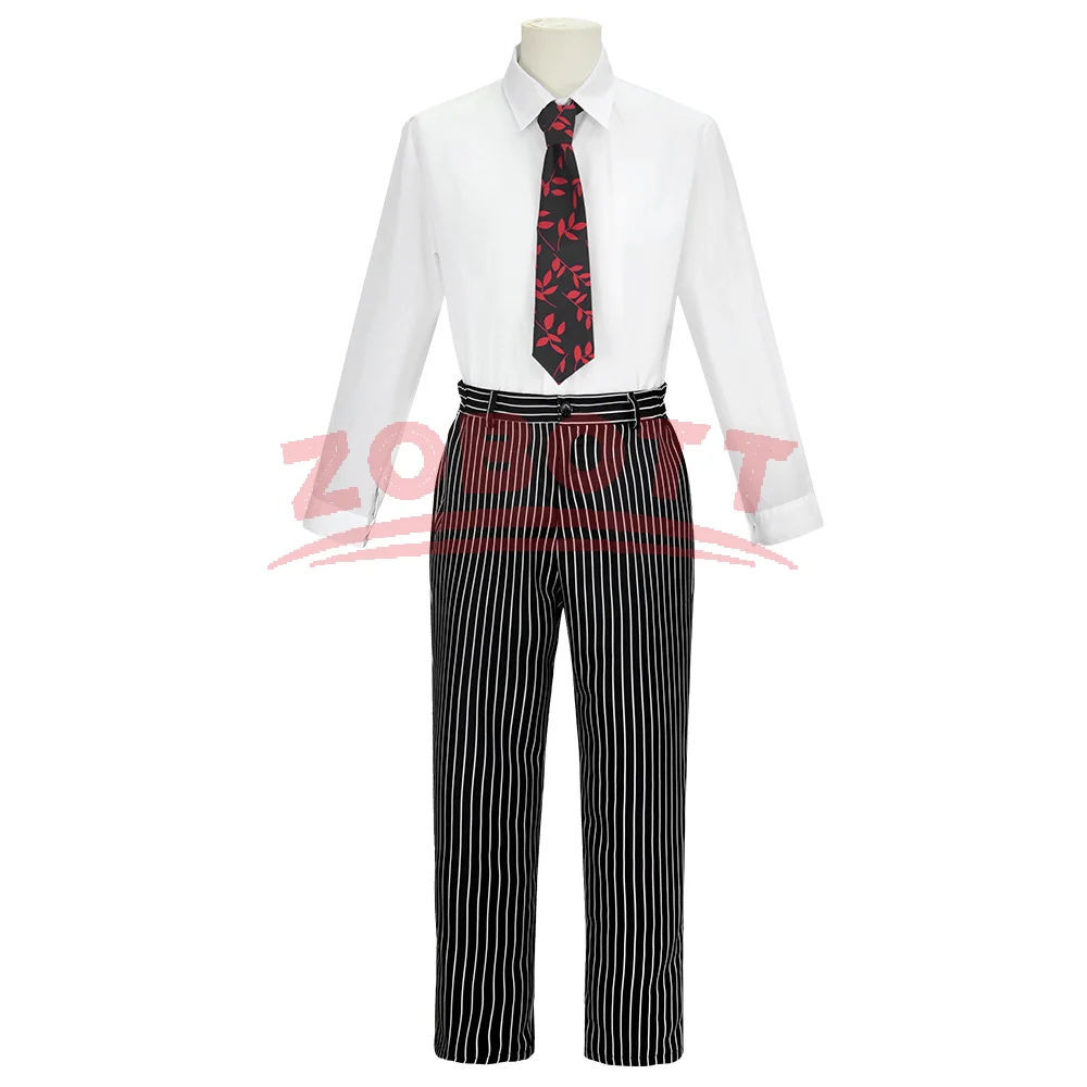 Season 2 Wednesday The Addams Family Gomez Addams Cosplay Costume Black Striped Blazer Pants Vest Shirt Tie Set Halloween Outfit