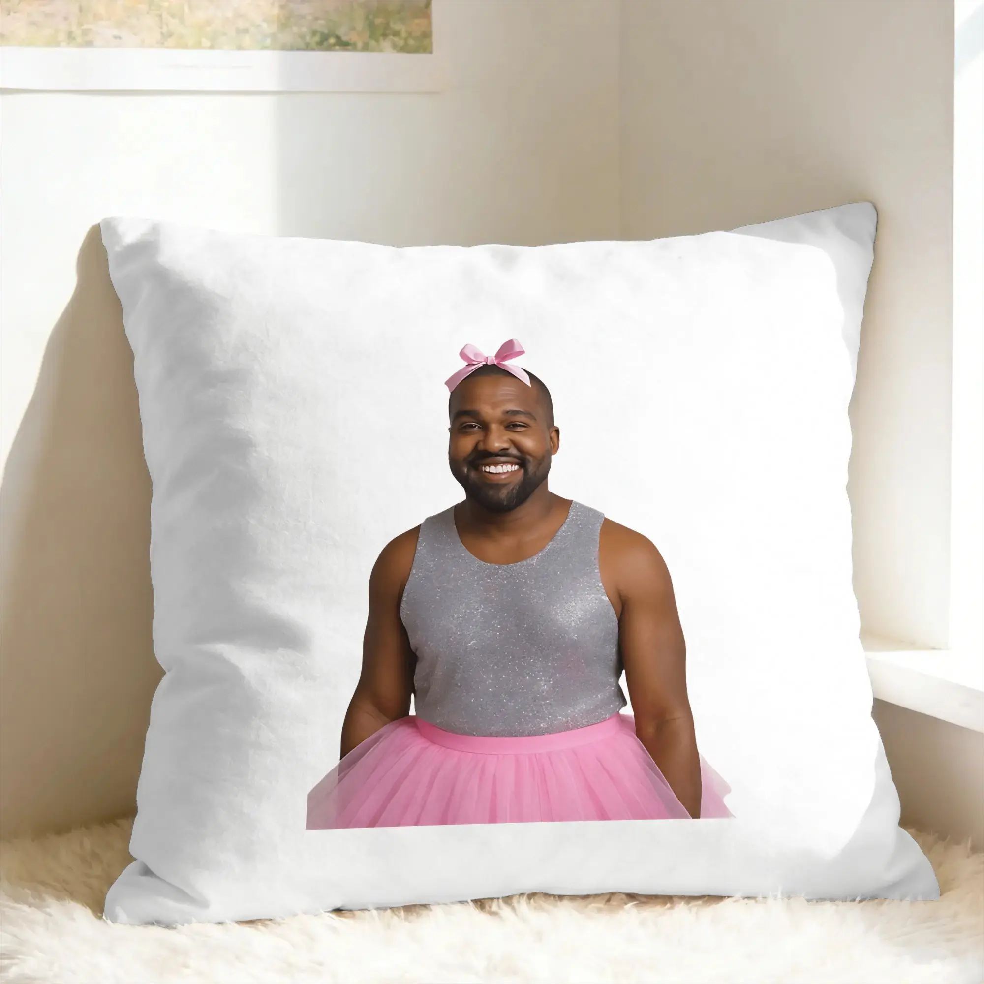 Funny Kanye West Meme Ballerina Pillow Cover  Funny Pillow Case For Sofa Car Home Decor Print Pillowcases Gift Idea