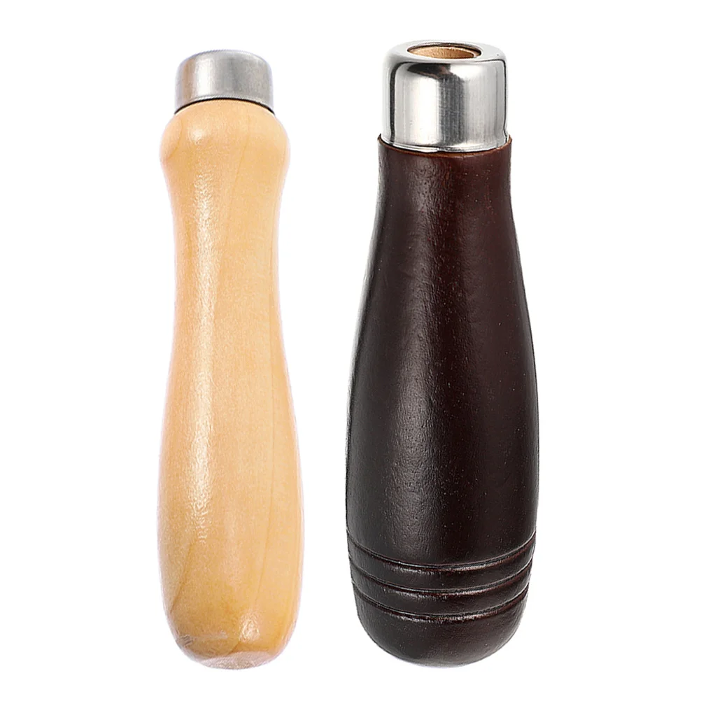 

3Pcs Wooden File Handle Smooth Finish for Secure Hold Woodworking DIY Projects Compact Portable Replacement Handles