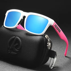 2026 Kdeam Original Brand Design Polarized Sunglasses for Women/Men White frame Pink Leg Fashion Unisex Trendy Outdoor Eyewear