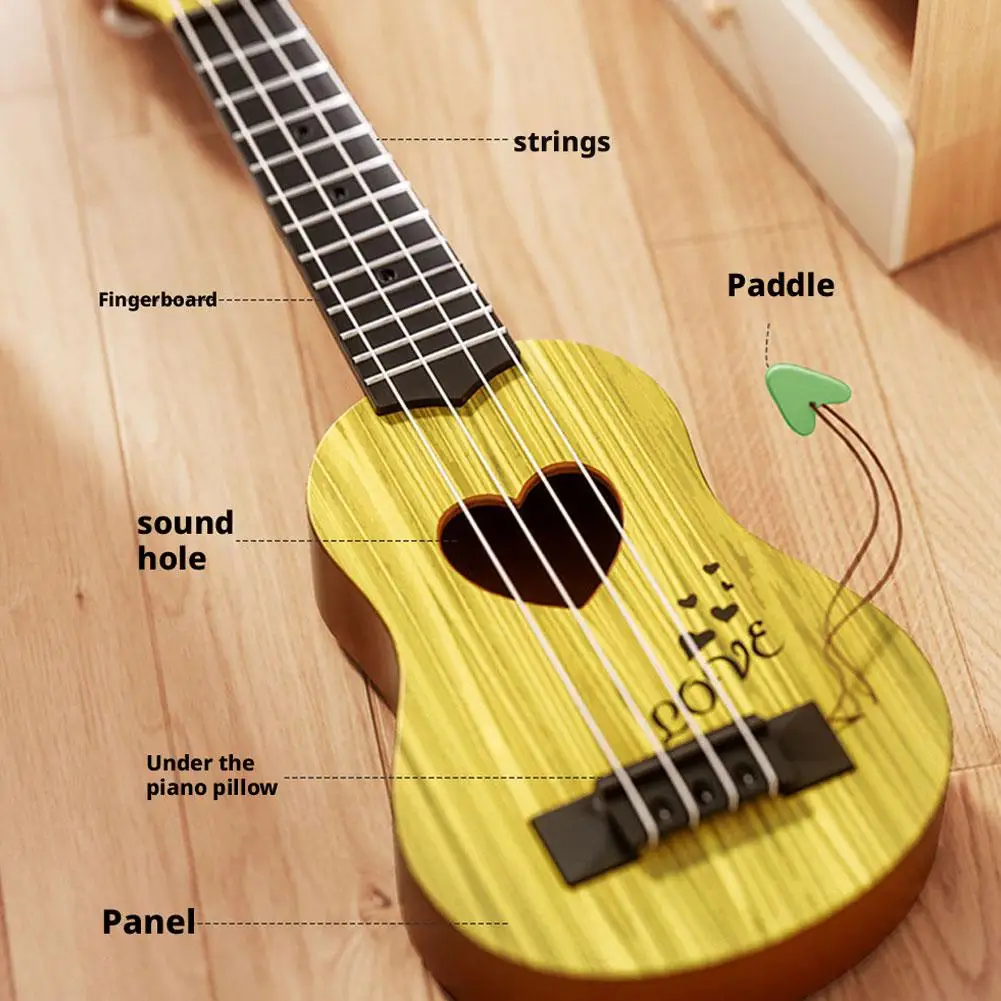 子供のおもちゃウクレレ模擬ミニギター教育楽器子供のための早期啓蒙演奏可能な音楽おもちゃギフト