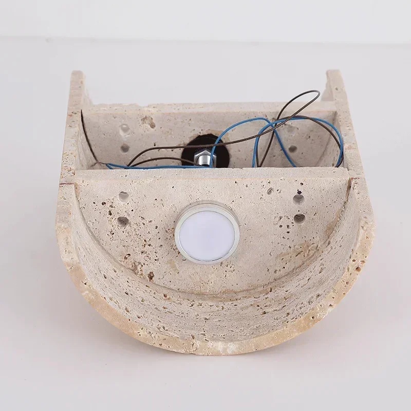 خمر الحجر الطبيعي فن الديكور وحدة إضاءة LED جداريّة مصباح ديكور غرفة نوم الشمعدان الأجهزة المنزلية في الهواء الطلق فناء أضواء الجدار مقاوم للماء