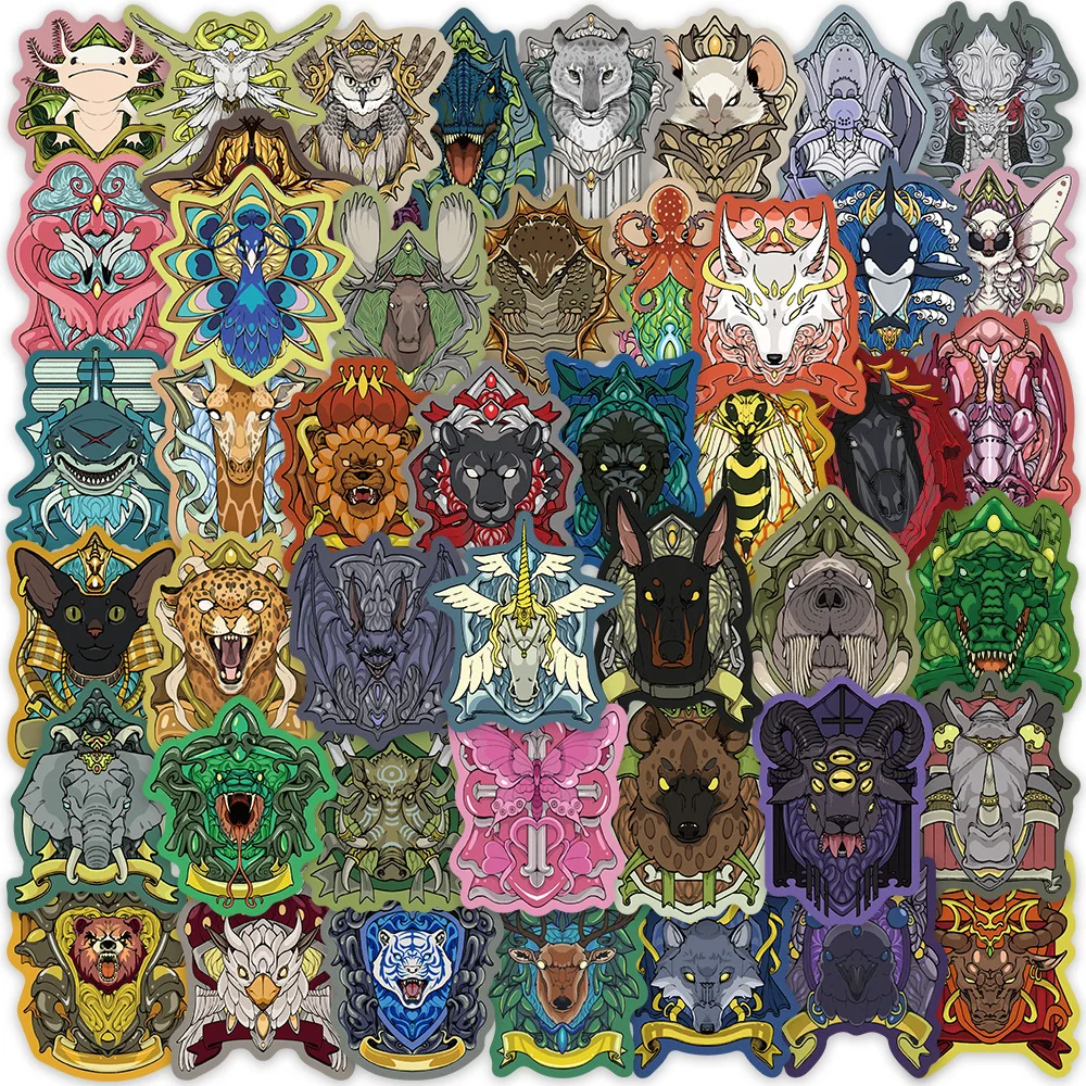 

10/30/50PCS Animal Personalized Artistic Patterns Sticker DIY Phone Laptop Luggage Skateboard Graffiti Decals Fun for Kid Toys