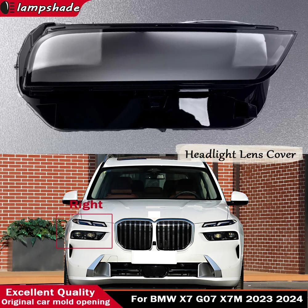 

Auto Head Light Lamp Case Glass Lens Shell Headlamp For BMW X7 G07 X7M 2023 2024 Car Front Headlight Cover Lampshade Caps
