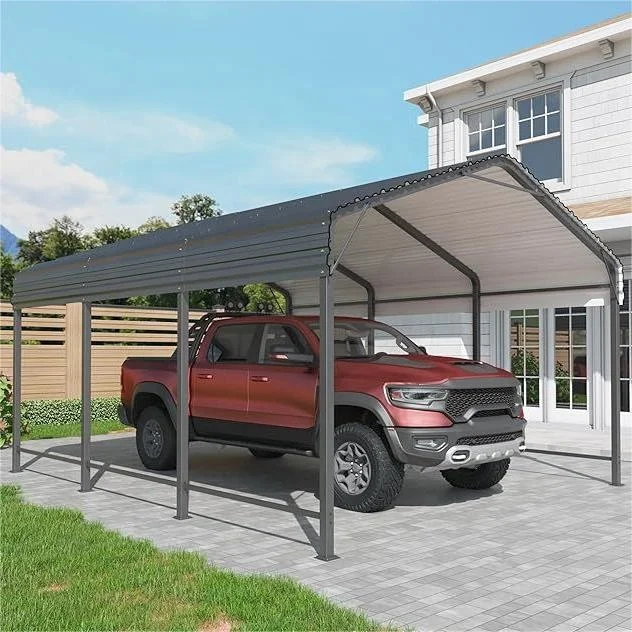 

Усиленный уличный навес из оцинкованной стали с обновленной рамной конструкцией для автомобилей, внедорожников и прицепов