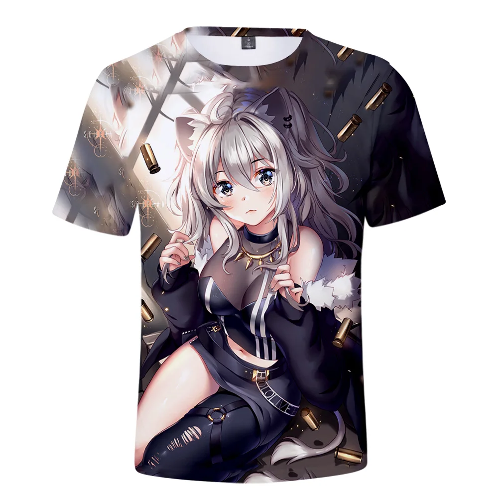 

HOLOLIVE VTuber Shishiro Botan 3D Printed Spring Summer Preppy Men/Women Street Clothes T-shirt Streetwear Kawaii style