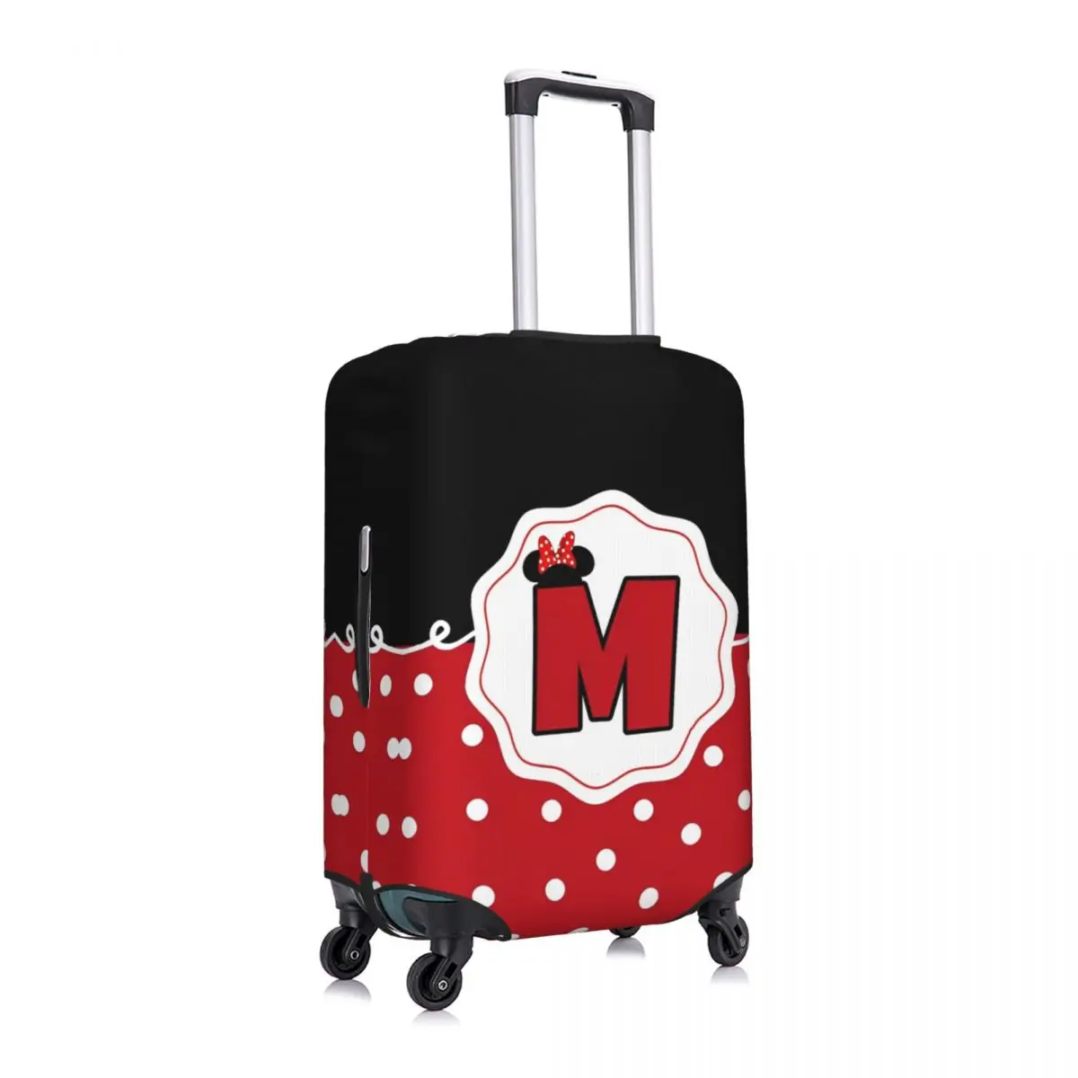 Minnie Mouse Letter M Print Suitcase Cover Mickey Mouse Animal Cartoon Vacation Cruise Trip Useful Luggage Accesories Protection