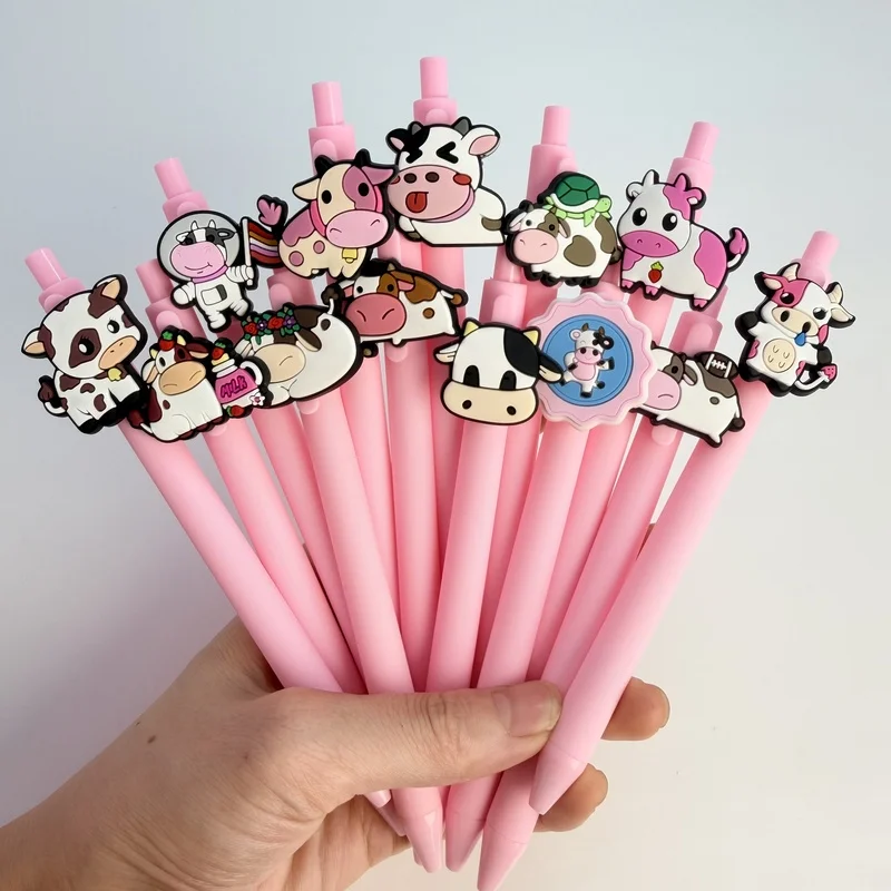 20/30A creative cartoon cow-themed ballpoint pen,Random Color It is suitable for studying at Dairu Series schools、Office writing