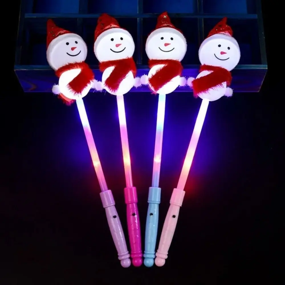 Árvore de natal árvore de natal brilho vara boneco de neve luminoso prop barra de flash de natal multicolorido led boneco de neve brilho vara festa presente