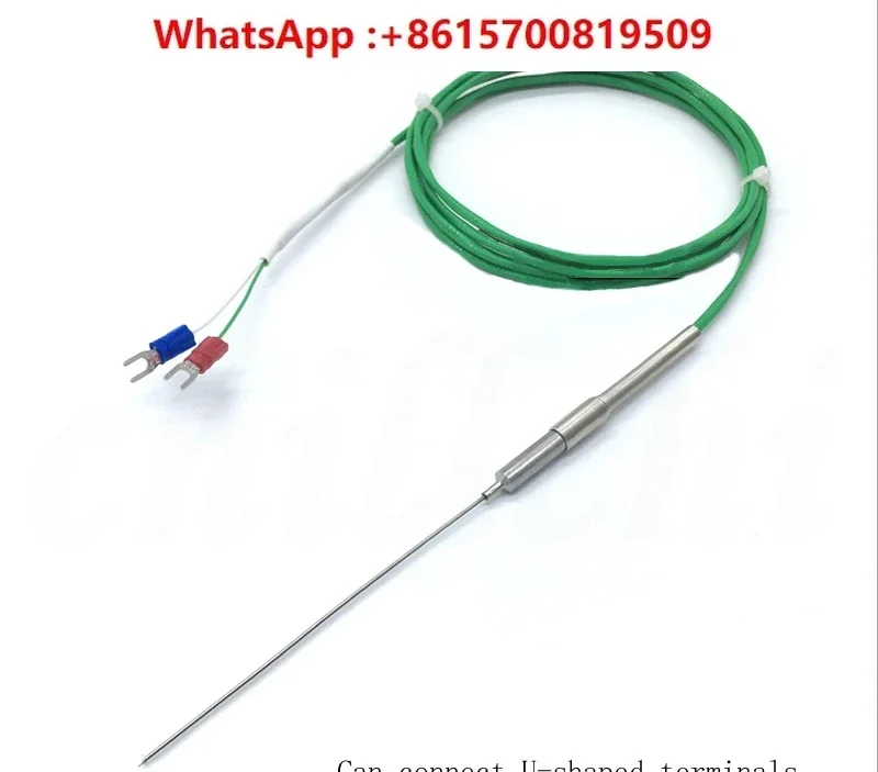 Armoured K type thermocouple diameter 0.5mm probe 3mm temperature resistance 1000 degree furnace temperature detection