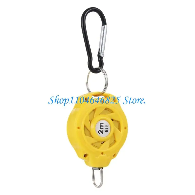 Multipurpose Portable Tape Measure with Metal Construction 2M Ranges for Home Office Site Accuracy