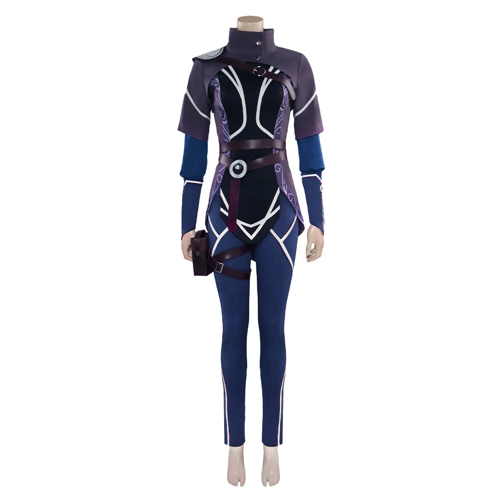 Movie The Dragon Prince Rayla Cosplay Costume Uniform Top Pants Outfits Halloween Carnival Party Fantasia Suit for Adult Women