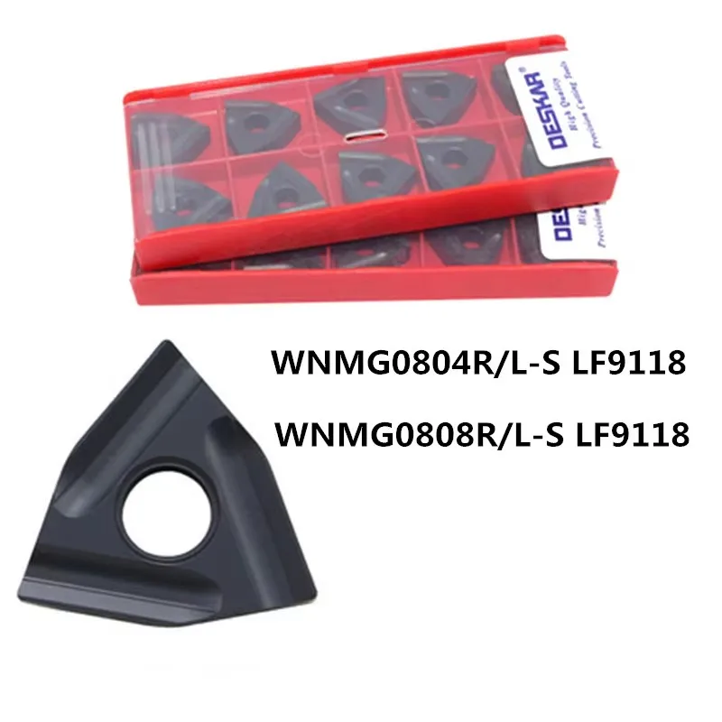 DESKAR WNMG080404R L S LF9118 Procesamiento de insertos de carburo de acero duro WNMG080408R L S LF9118 para acero envío gratis