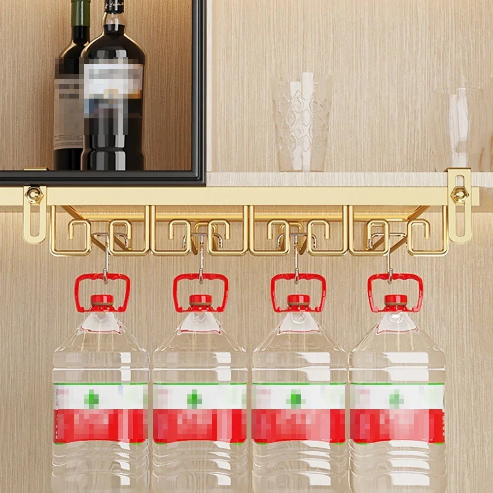 Kitchen Function Wine Glass Holder Stainless Steel Cup Holder Cabinet Stemware Organizer Wine Holder Storage Rack Accessories