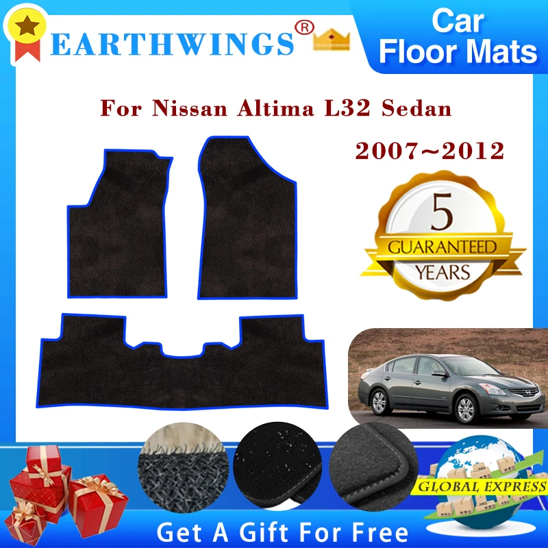 

For Nissan Altima L32 Sedan 2007~2012 Car Floor Mats Rugs Panel Anti-slip Footpads Carpets Cover Cape Foot Pads Auto Accessories