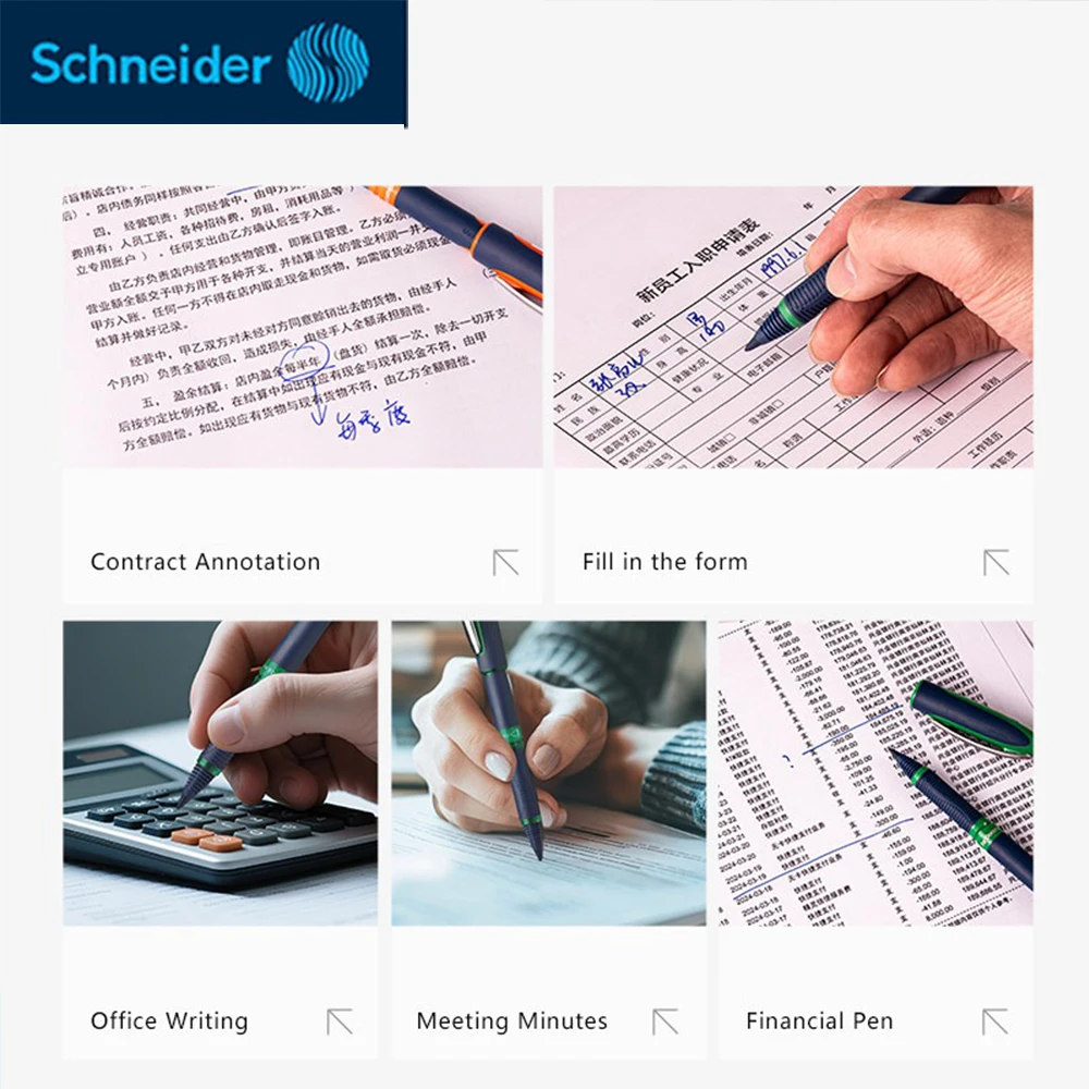 2026 New 3PCS Schneider Gel Pens One Rollerball Pens Large Capacity Super Smooth 0.6mm Office Stationery Back To School