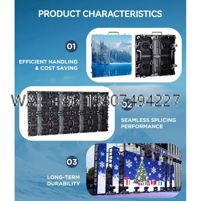for UHLED Outdoor Full Color LED Video Wall Panel 3.91mm Waterproof 7680Hz High Refresh Rate Stage Rental LED Display Screen