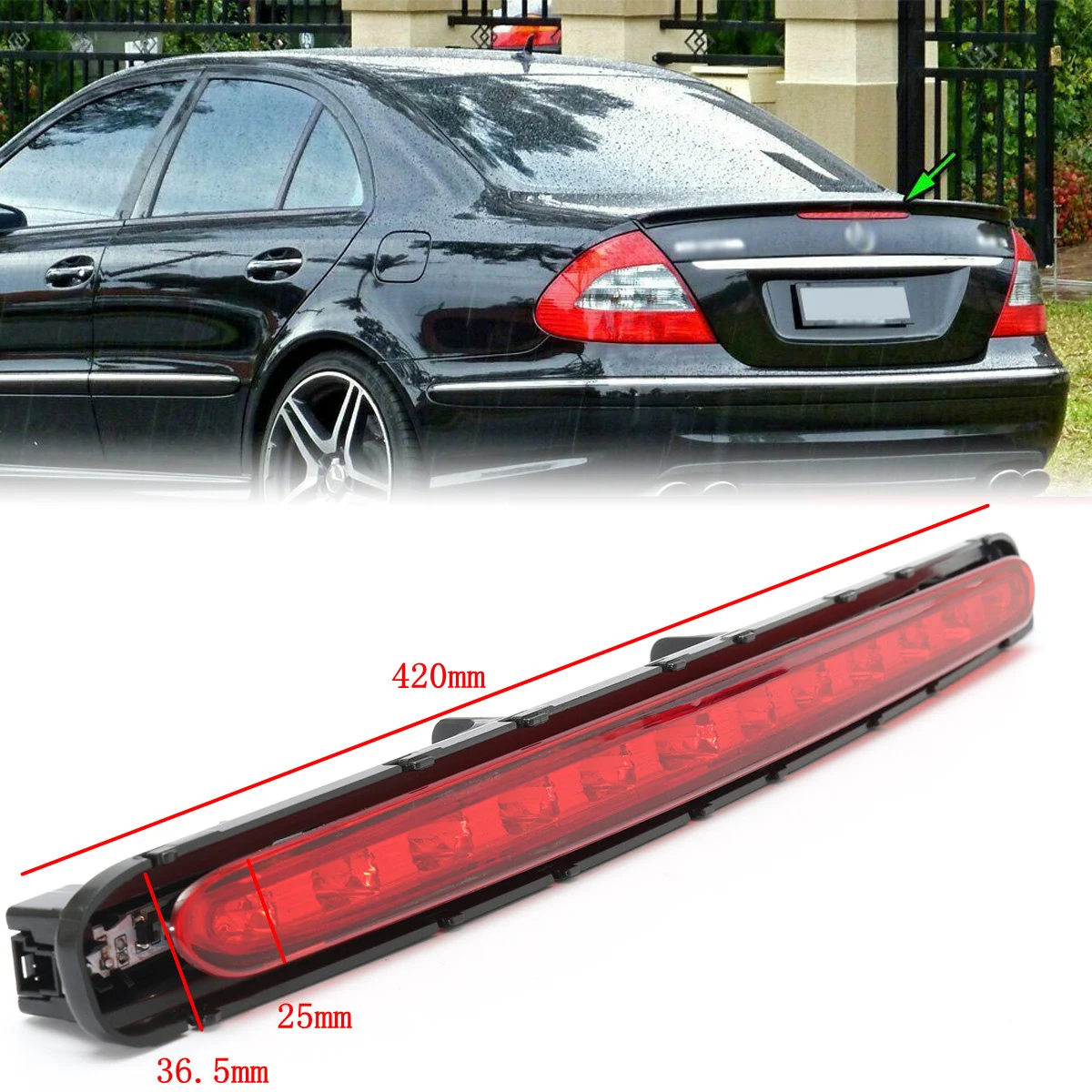 LED Rear Tail Light Height 3rd Brake Stop Lamp Signal 2118201556 for Mercedes Benz E-Class W211 2003-2009