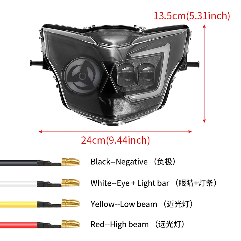 Motorcycle LED Headlight Headlamp Universal Head Light Dirt Bike Enduro For LC135 V2-V7 Motorcycle front headlight lens