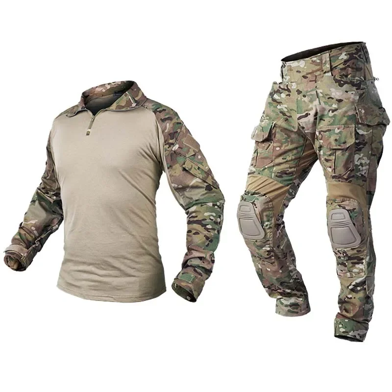 G3 uniforme de combate safari calças táticas uniforme ao ar livre camo caminhadas camisas roupas caça dos homens acampamento carga calças