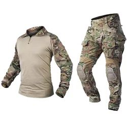 G3 uniforme de combate safari calças táticas uniforme ao ar livre camo caminhadas camisas roupas caça dos homens acampamento carga calças elasticidade