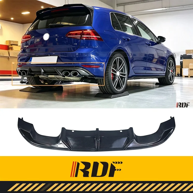 

Suitable for Volkswagen MK 7 VW GOLF 7 R Rline Diffuser Modified Carbon fiber REVOZPORT Rear Spoiler Lip accessories