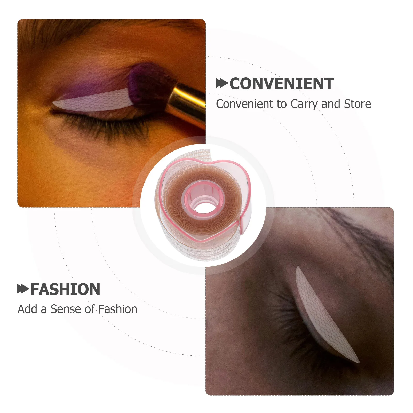 1 rollo de cinta para párpados dobles, tiras invisibles para levantar párpados de Color de piel Natural, suministros de maquillaje fáciles de usar, tiras para levantar ojos sin rastro