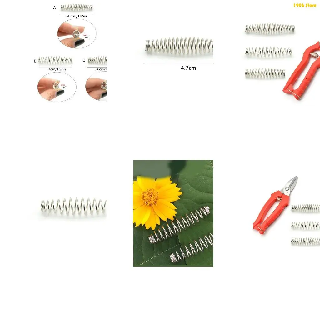 U1JB Multifuncional Substituir Springs Pluners Diâmetro 0,2 polegadas Aparecimento tesoura Springs Parte para podador