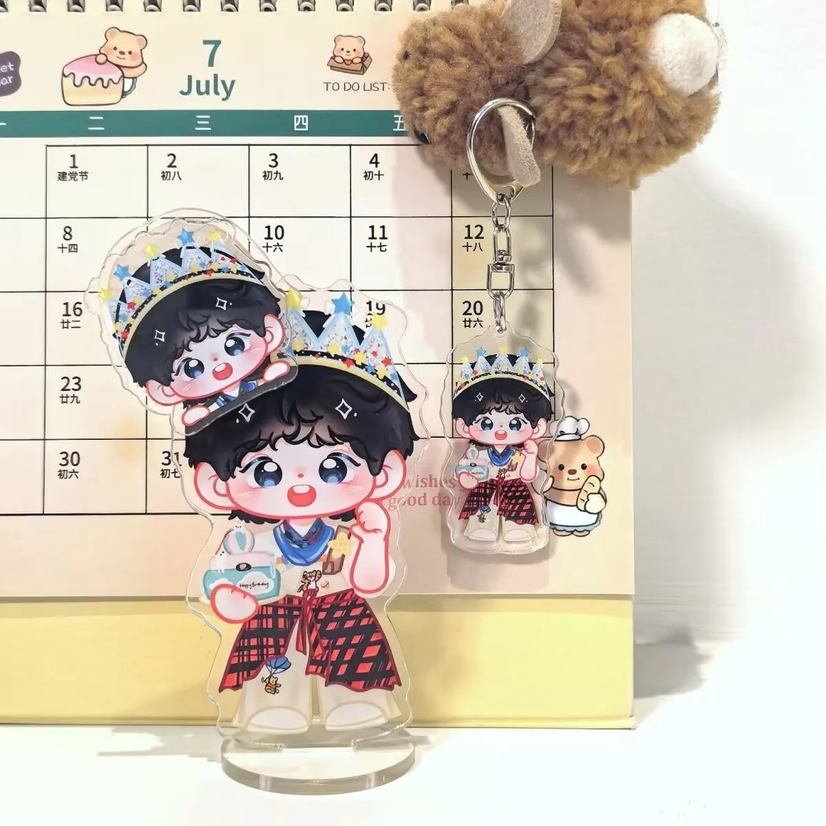 역사랑, 오리지널 'Tian Xuning, Ziyu' 지원 '만화 모양의 아크릴 스탠드, 키체인, 펜던트, 장식 아이템, PP 클립