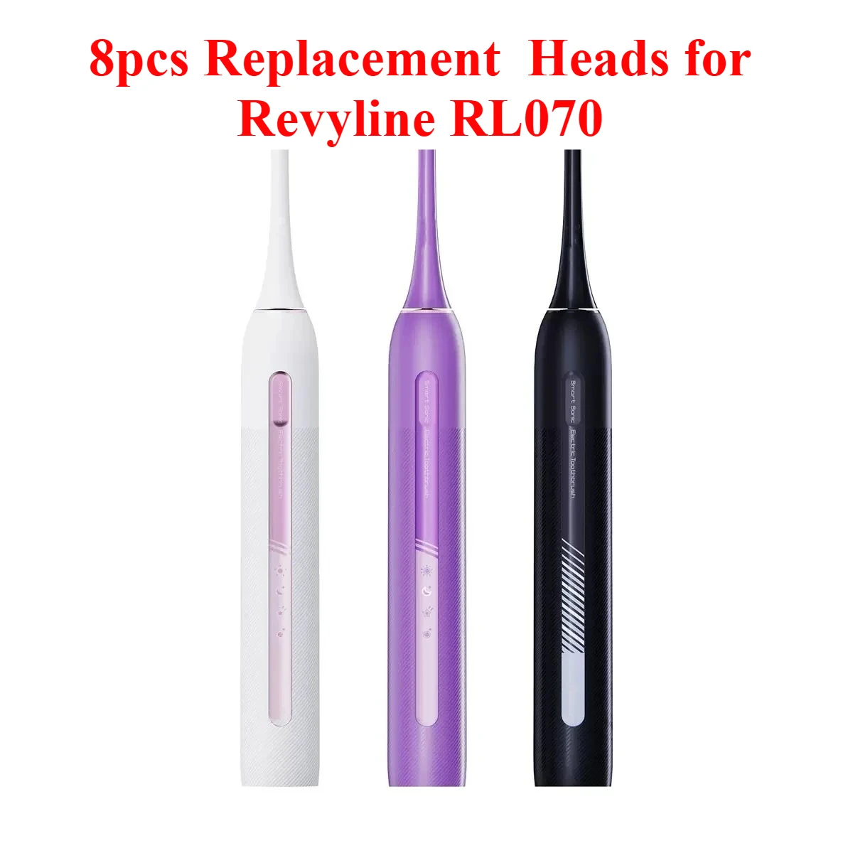

8pcs Replacement Toothbrush Heads for Revyline RL070 Electric Toothbrush Accessories Nozzles Bristles， for Revyline RL070