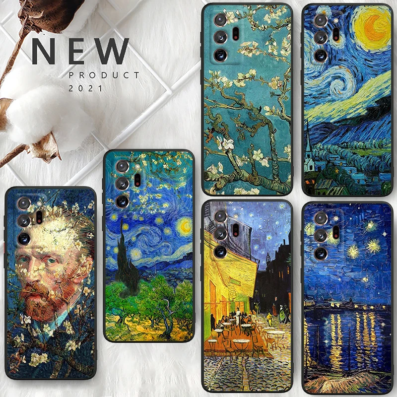 Van Gogh Painting Art For Samsung A55 A35 A25 A15 A14 A73 A53 A13 A05S A03S A02S A71 A52 A32 Black Soft Phone Case