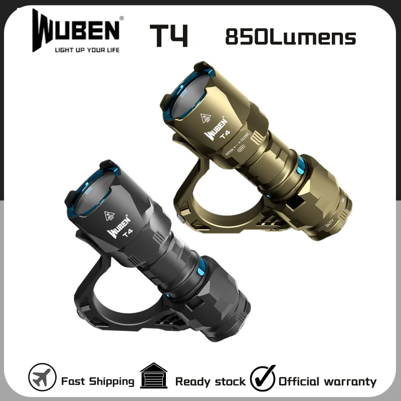 WUBEN T4 Tactical Flashlight Rechargeable for EDC, Small Flashlight Powerful 401M Long Throw, Pocket Flashlight