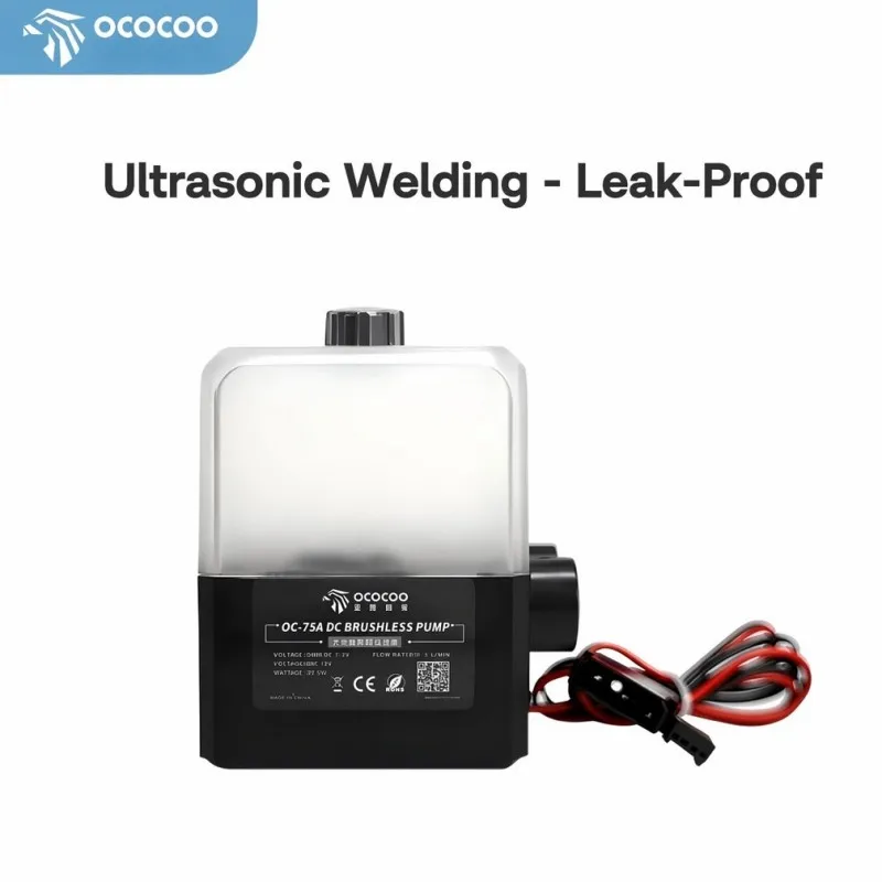 OCOCOO Efficient Dc 12V Brushless Water Cooling Pump Reservoir G1/4 Low Power Led DIY Enthusiast Liquid Cooling Custom Modding