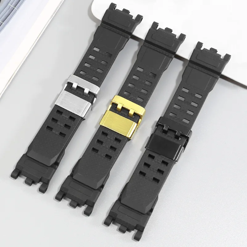 Black Silicone Watchband for Casio G-SHOCK GWG-2000 GWG-2040 Series Men Sport Band Strap Watch Rubber Bracelet  Accessories