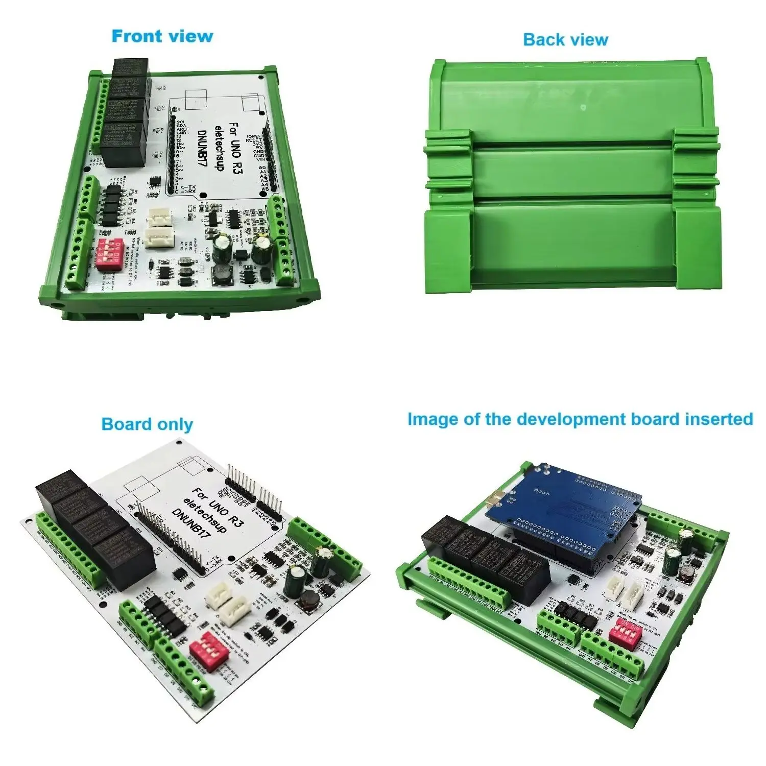 4DI-4DO-4AI الرقمية التناظرية AM2301/SHT20/SHT30/DS18B20 درجة الحرارة الرطوبة مفتوحة PLC لوح تمديد لاردوينو UNO R3