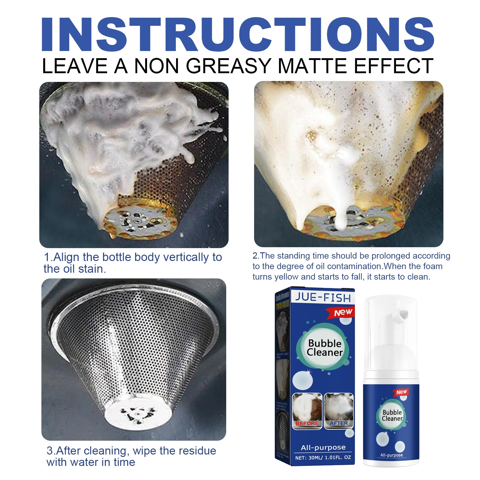 بخاخ منظف الفقاعات للمطبخ، يزيل بقع الزيت الثقيلة بشكل فعال، تنظيف سطح تجهيزات المطابخ، موس التنظيف المنزلي