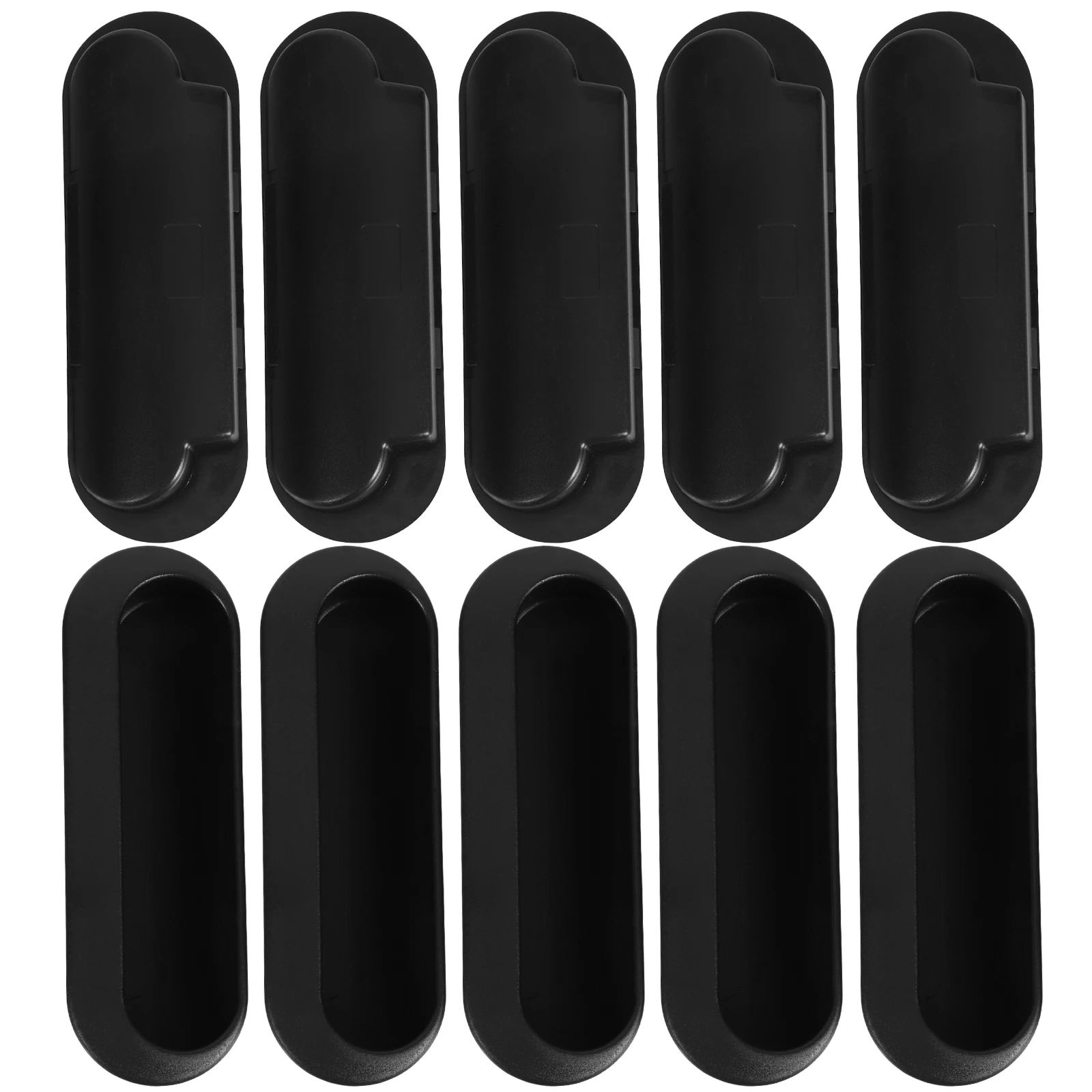 

10pcs Plastic Embedded Hidden Handles for Cabinets Wardrobes Pocket Door Sliding Door Pull Flush Barn Recessed Hardware
