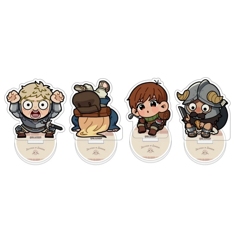 10cm Anime Delicious in Dungeon Marcille Laios Senshi Chilchuck Falin Acrylic Stand Ornament Adornment Collection Souvenir Gifts