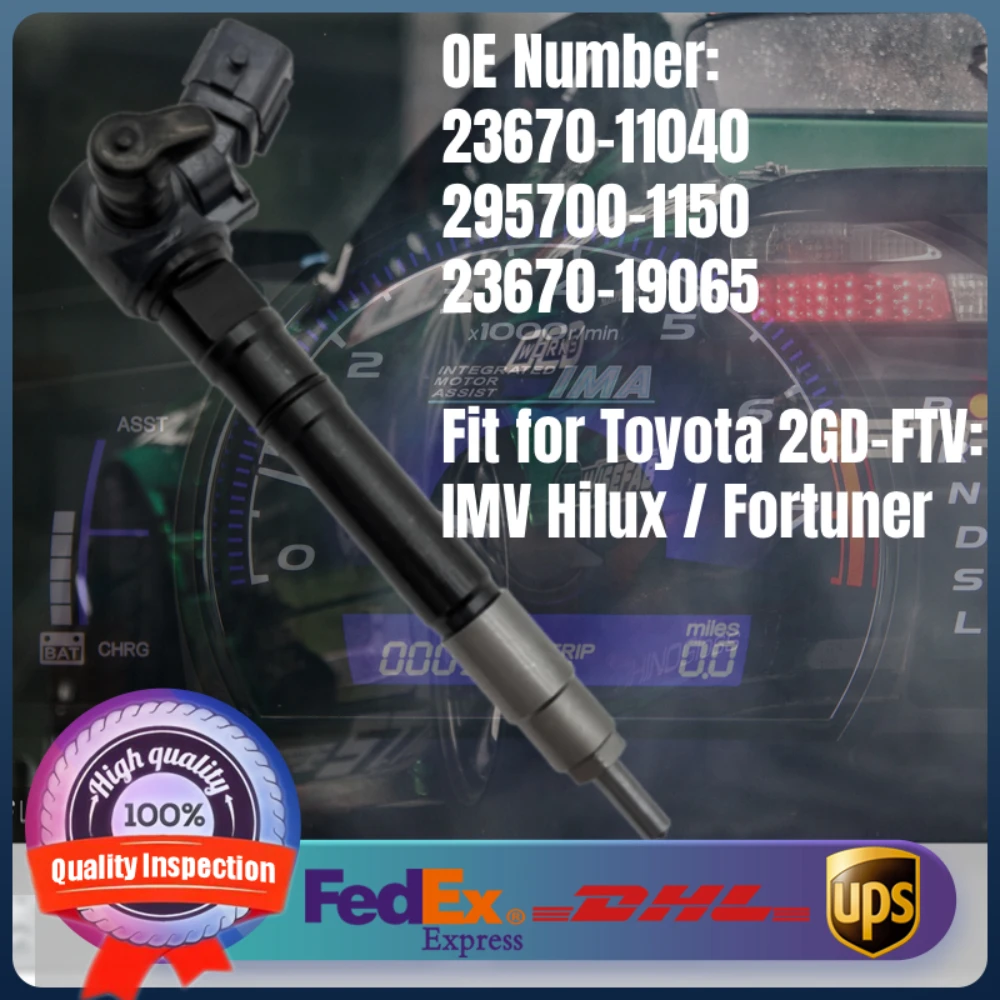 

Diesel Common Rail Injector 23670-11050 23670-19075 for Toyota Hilux 1GD-FTV 2.8L Euro 6 Diesel Engine