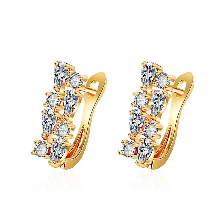 

wholesale Factory Fashion jewelry 2019 price cz bijouterie diamond earrings made with cz STONE