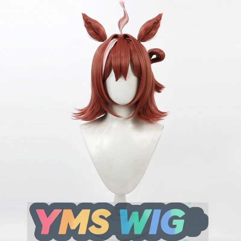 【YMS PRUIK】Jockey Girl Pretty Derby Rijn Force Cosplay Pruik Hoofdhuid Stijl Met Oren