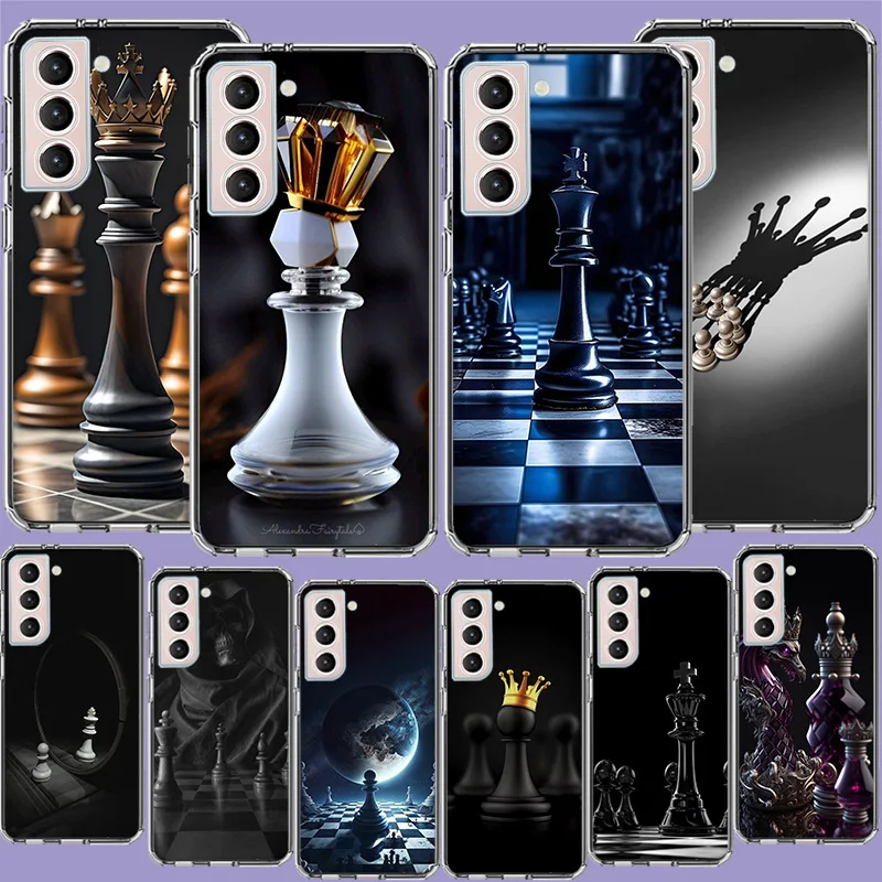 Competitive Chess Game Phone Case For Samsung A04 A04S A15 A25 A35 A55 A05S Note 20 Ultra 10 Lite 9 8 M32 M30S M21 M31 M51 M52 M