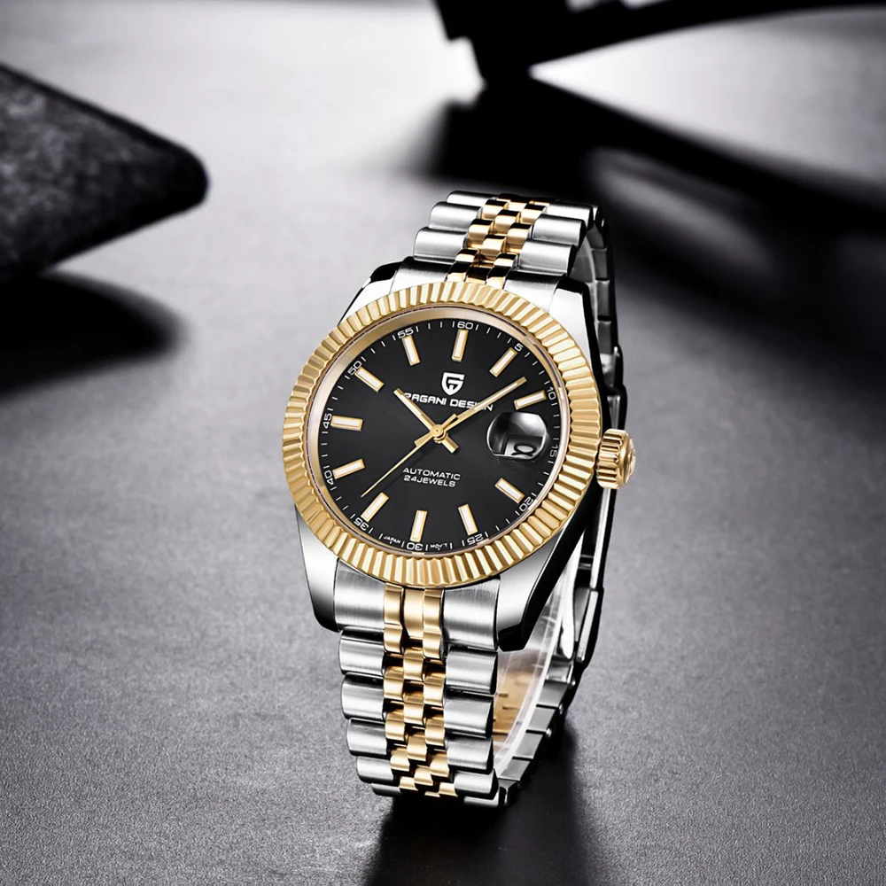 Reloj Mecánico para Hombre PAGANI DESIGN, Reloj Automático de Lujo de Primera Marca, Acero Inoxidable, Resistente al Agua 100m, Reloj para Hombre