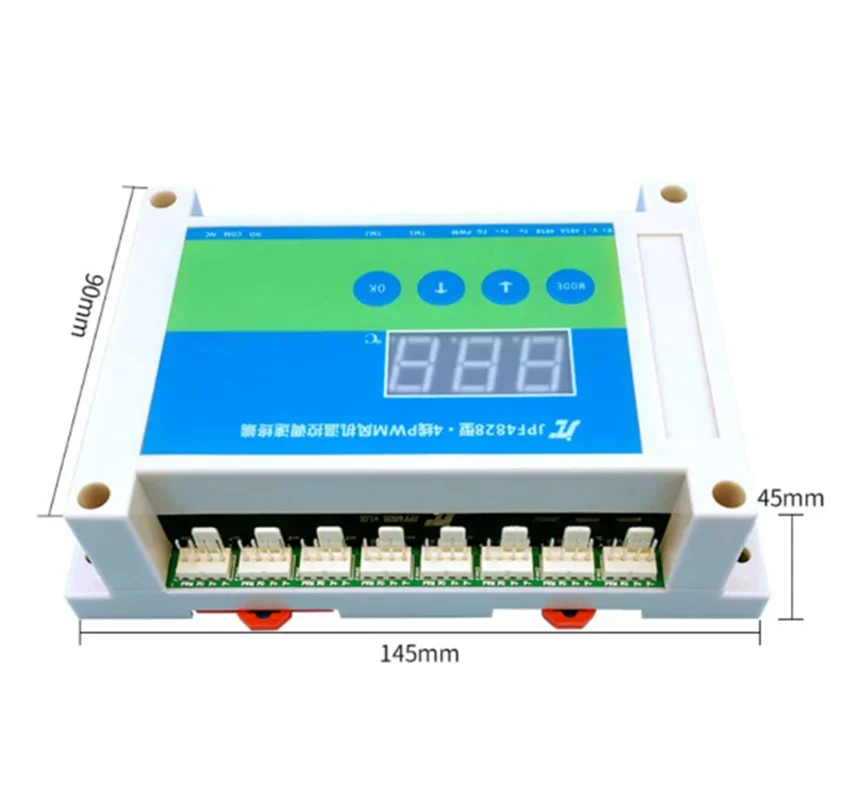 Controlador de velocidade do ventilador pwm de 4 fios, dc 12v 24v 48v 12a plc, controle de temperatura, regulador de velocidade do ventilador ce, ruído mudo