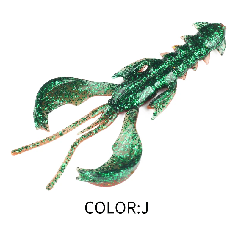 Supercontinent CRAZY flink Gesamtlänge 8 cm/4,2 cm Hummer-Weichköder Angelköder Attraktiver Garnelengeruch-Salz-Wobbler