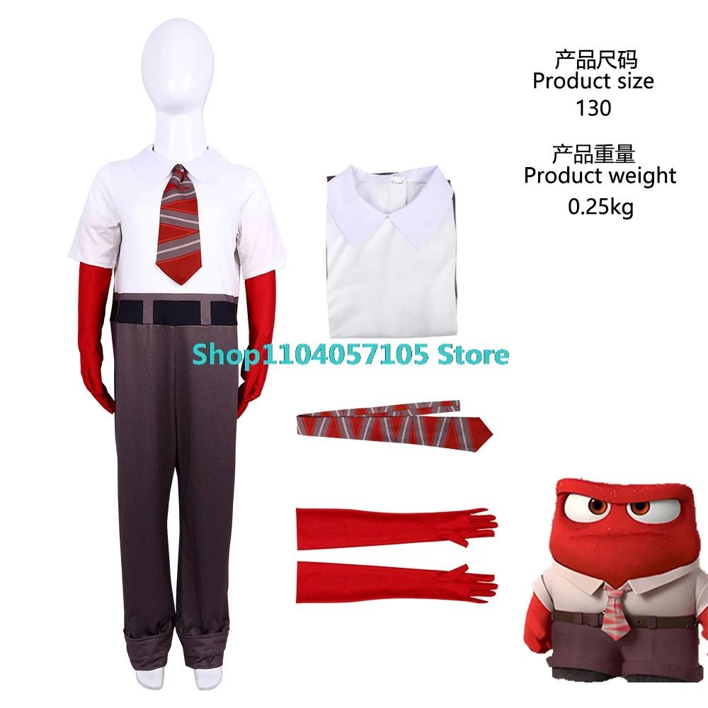 Inside Out Cosplay Costume Inside Out 2 Cartoon Anger Fear Sadness Anxiety Kids Boy Girls Halloween Carnival Party Dress Up