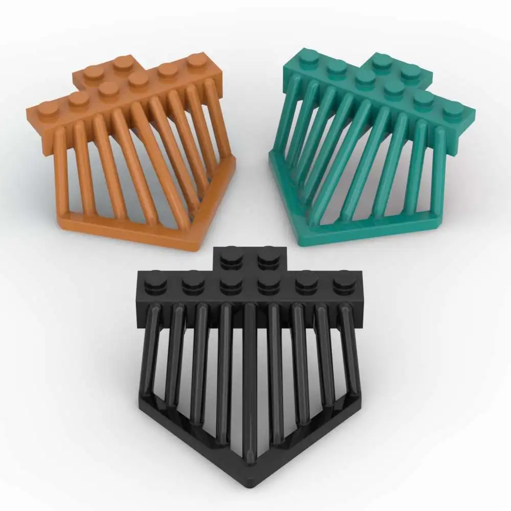 

MOC 10PCS 90201 With Sloped Bars Vehicle Brick Train Cow Catcher 2x6 Suitable Building Block Toys Adults Boys Holiday Gifts